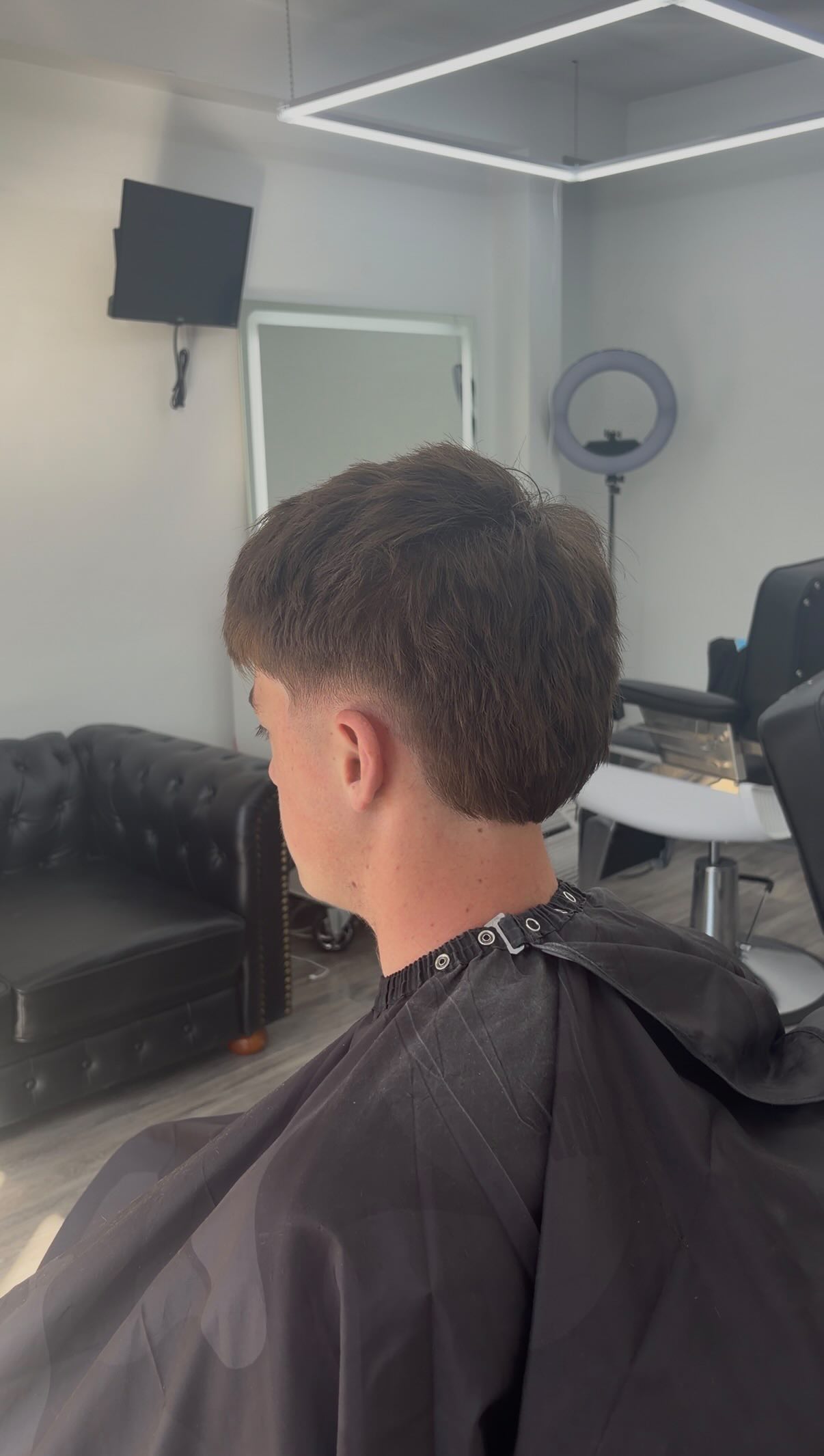 Curly mullet fade by T Bless Cuts at KLUTCH Montreal